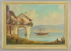 Купить Картина "Средиземноморский пейзаж". Холст, масло, 1930 год в интернет-магазине OZON.ru